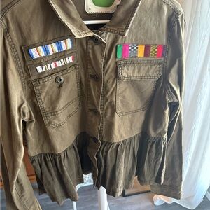 Anthropologie Peplum Military Jacket | S